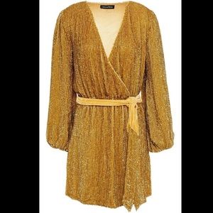 RETROFÊTE
Gabrielle velvet-trimmed sequined dress